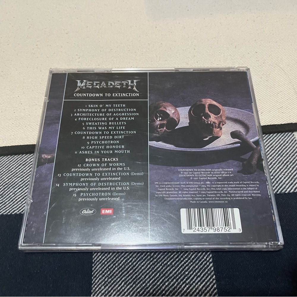 Megadeth CD Countdown to Extinction - Picture 5 of 5
